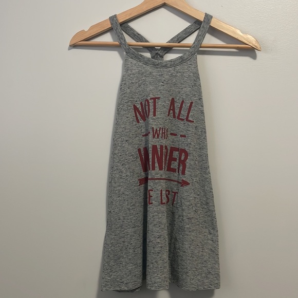 ‘Not all who wander are lost’ halter style top. Size: small - Picture 2 of 4